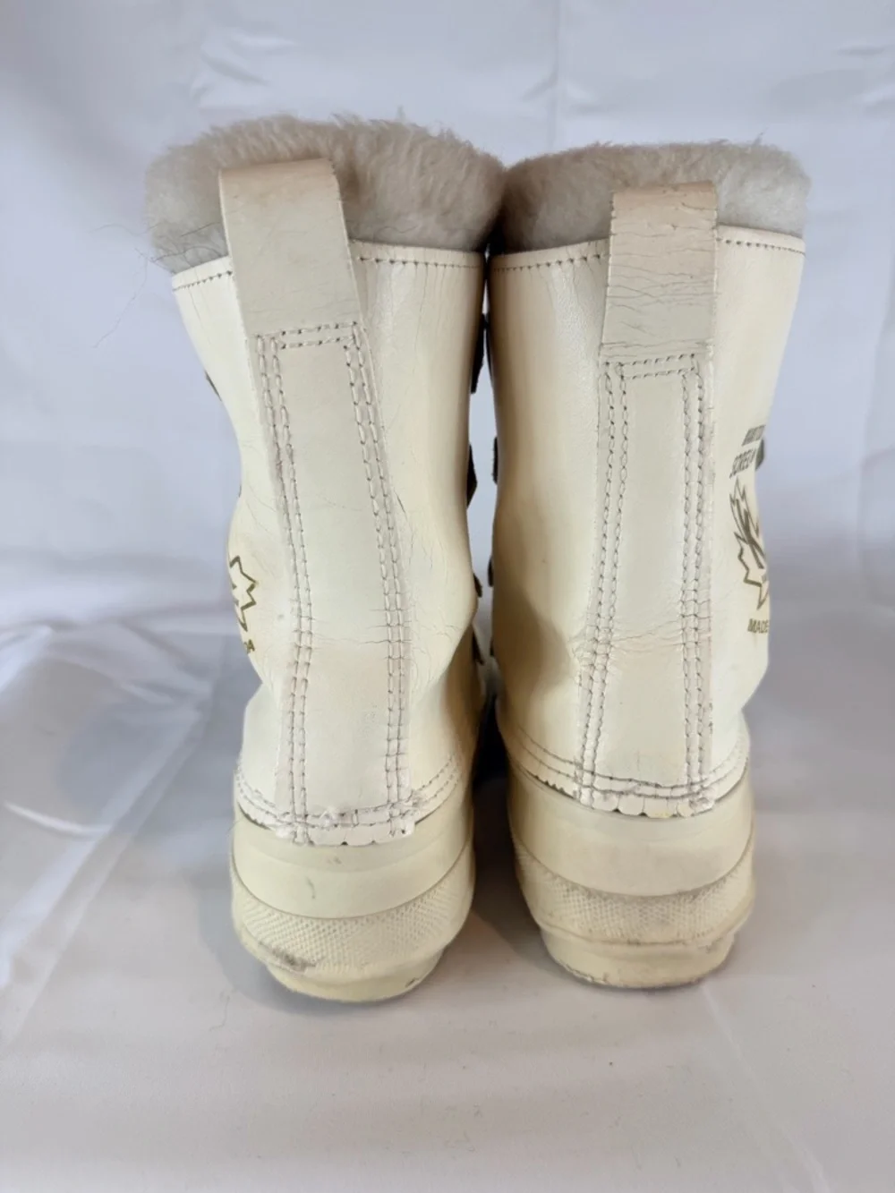 SOREL Women’s Size 8 Boots Manitou Winter Snow VINTAGE Duck Boot White Canada